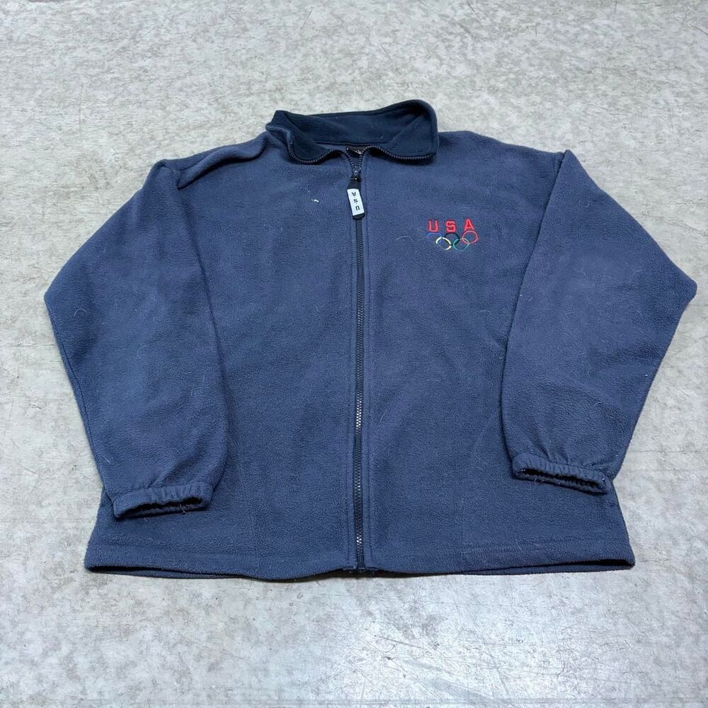 American-vintage Men's Navy and Blue Jacket